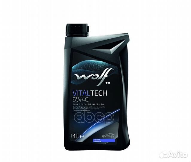 Масло 5W40 vitaltech 1л Wolf