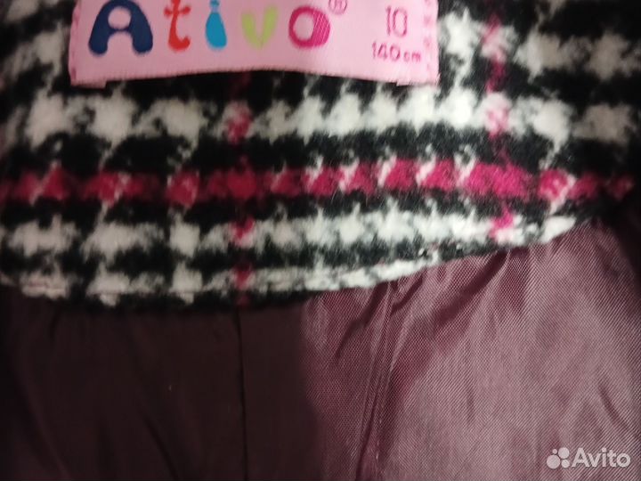 Пальто для девочки 140