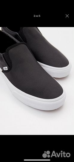 Слипоны мужские кожаные vans оригинал