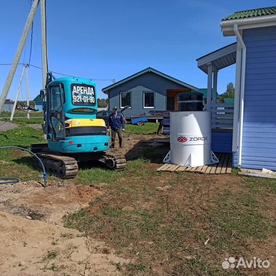 Монтаж септика, сбо. Прокладка канализации