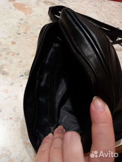 Барсетка кожаная мужская новая