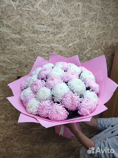 Букет корзина цветы 501шт розы хризантема