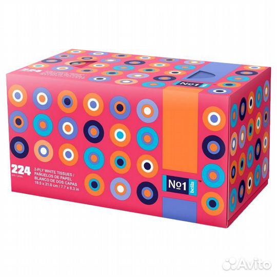 Салфетки косметические bella No1 224шт 2-слойные