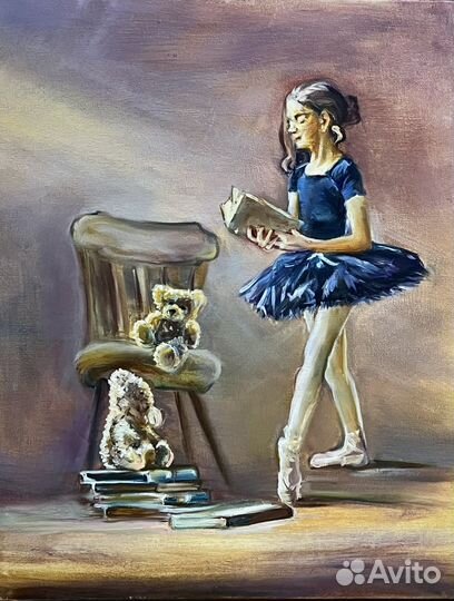 Картина маслом на холсте Маленькая балерина 50х60