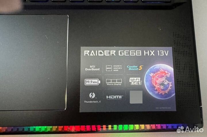 Игровой ноутбук MSI Raider GE68HX I9,RTX4070,32GB