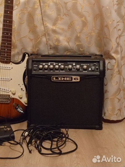 Электро гитара Fender Squier с комбо усилителем