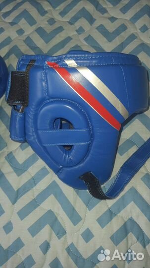Боксерский шлем clinch синий