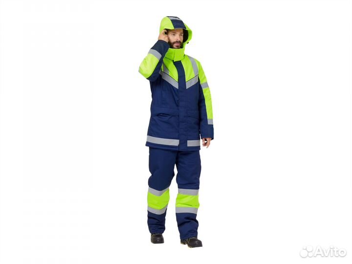 Костюм мужской зимний Илион, сигнальный