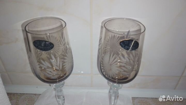 Хрустальные фужеры Гусь хрустальный