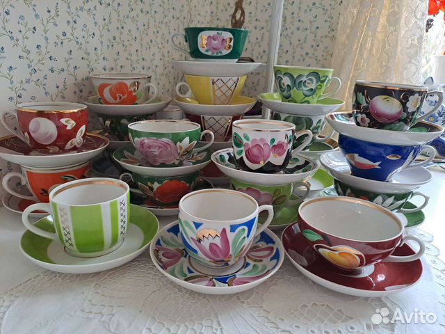 Чайные пары Дулево Вербилки, фарфор СССР