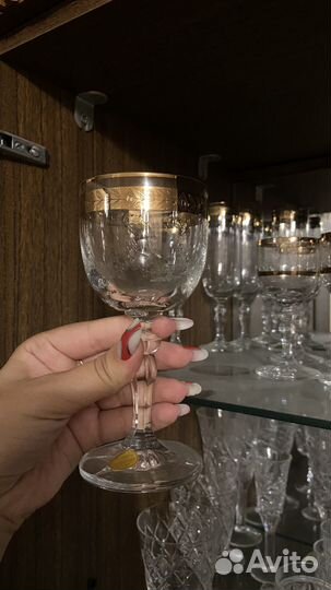 Фужеры бокалы рюмки богемия bohemia чехословакия
