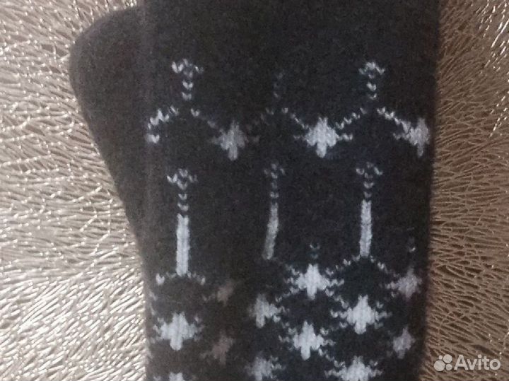 Варежки из натуральной шерсти и козьего пуха