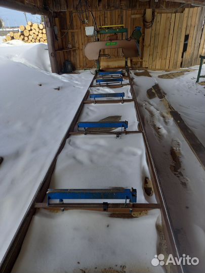 Ленточная пилорама и кромкообрезной станок