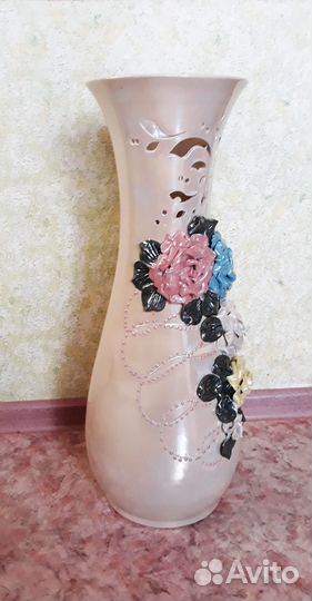 Ваза напольная, фарфоровая