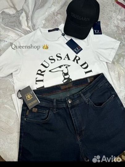 Футболка мужская trussardi люкс