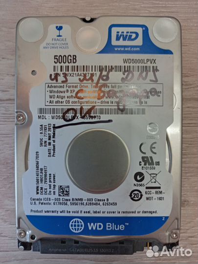 Жесткие диски HDD 500 Гб