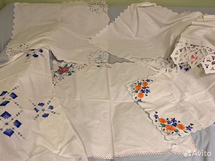 Салфетки старинные с вышивкой