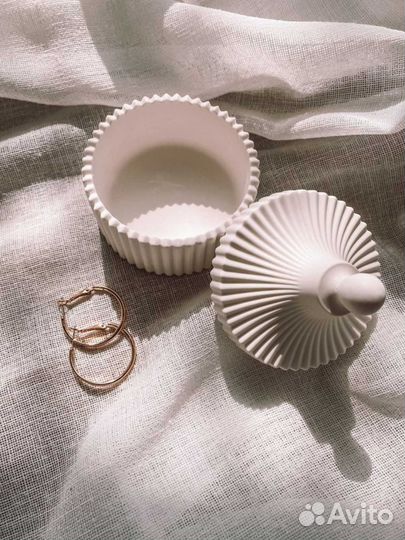 Шкатулка гипсовая декоративная для украшений