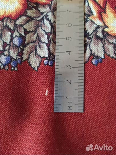 Шарф шерстяной павловопосадский Осенние прогулки