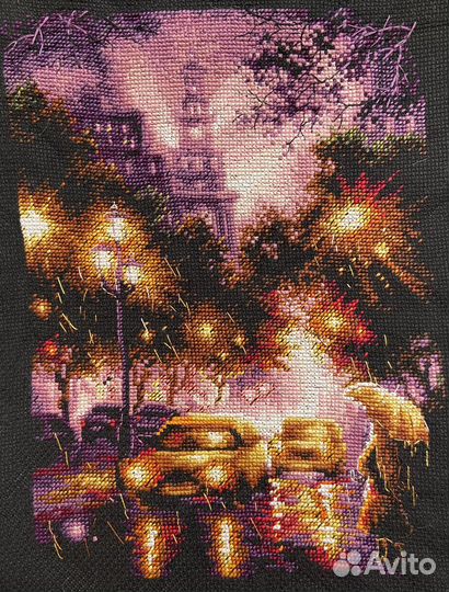 Картина вышитая крестом ручная работа