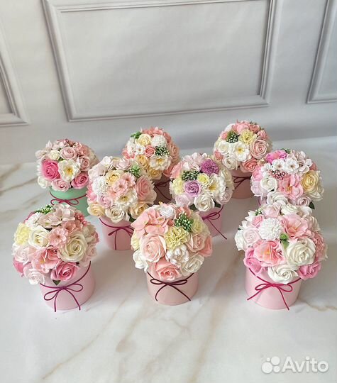 Мыльные цветы, Розы из мыла, Букет из мыльных роз
