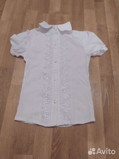 Школьные блузки 122 пакетом + Сарафан в подарок