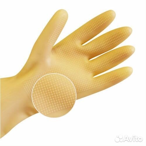 Перчатки хозяйственные латексные сверхпрочные тм K