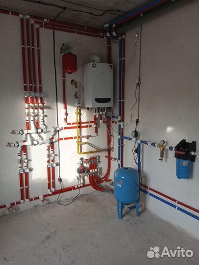 Монтаж систем отопления, водоснабжения