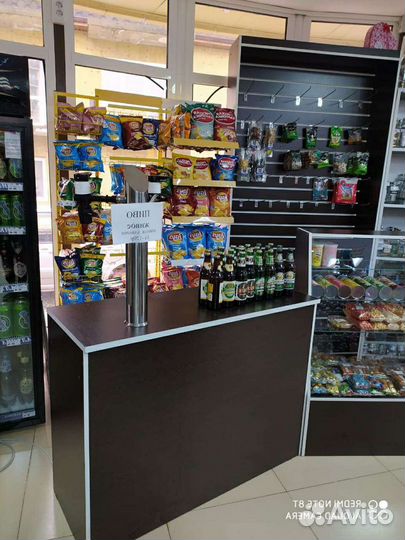 Стеллажи, прилавки, витрины