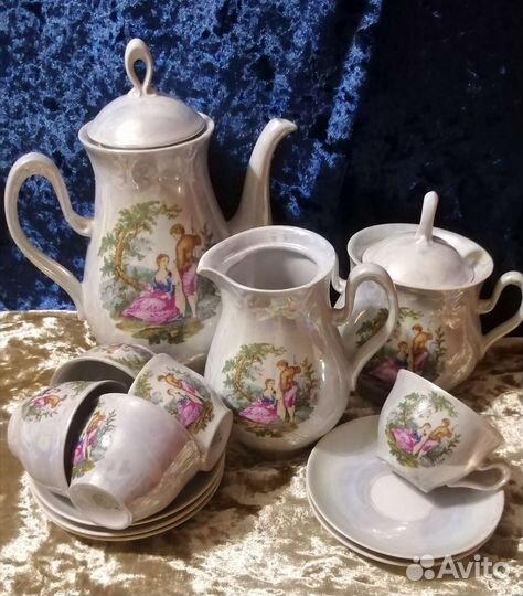 Сервизы 6090х СССР ГДР агашки золотсетка