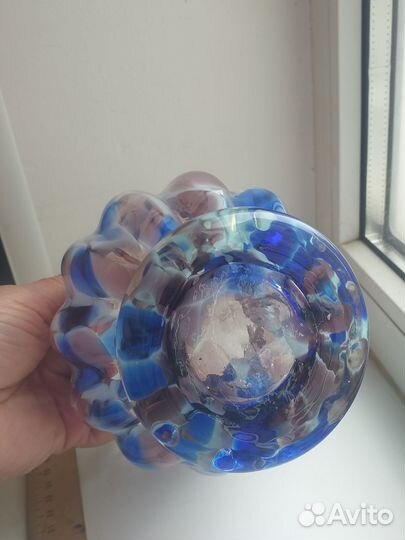 Ваза для цветов цветное стекло