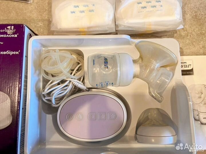 Молокоотсос avent электрический 2 в 1