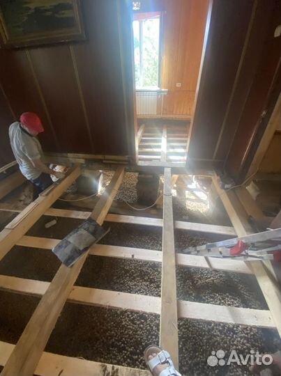 Ремонт фундамента полов венцов