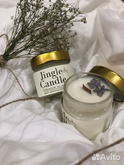 Свечи ручной работы из соевого воска