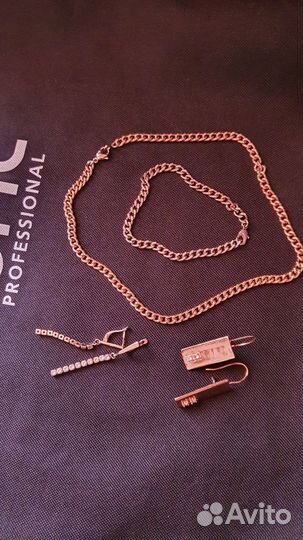 Бижутерия цепочка, браслет серьги