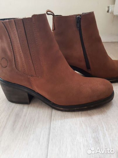 Ботильоны казаки из натуральной замши