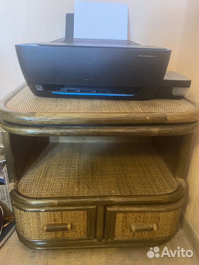 Тумба из ротанга с ящиками под тв