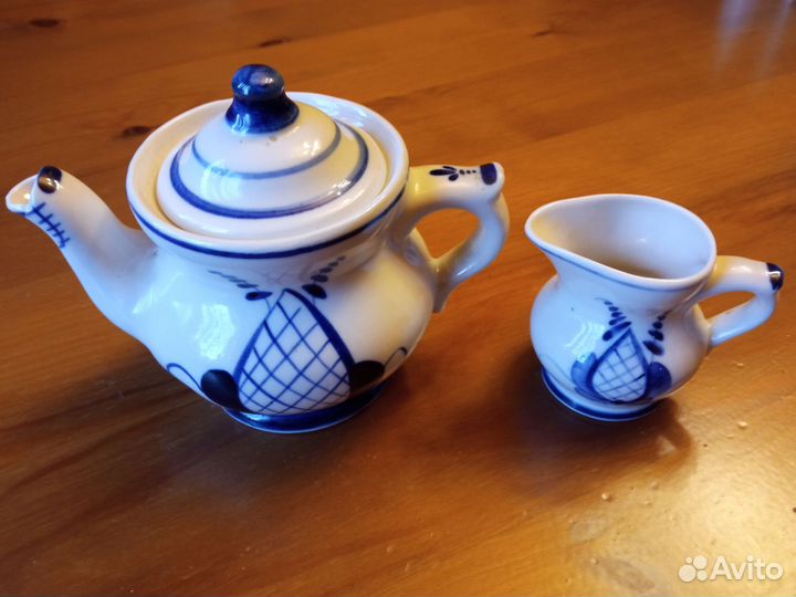 Чайник заварочный СССР Гжель