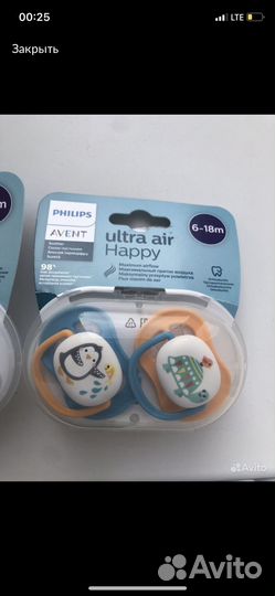 Пустышка avent 6 18
