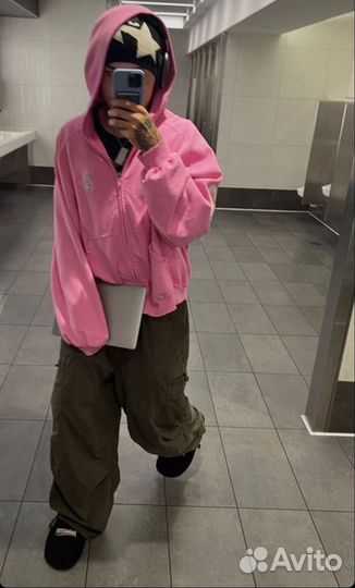 Balenciaga polo pink зип худи