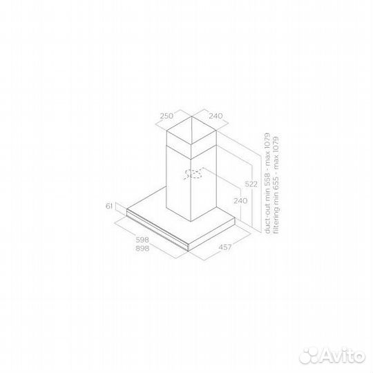 Вытяжка elica adele blix/A/60 (PRF0181770)