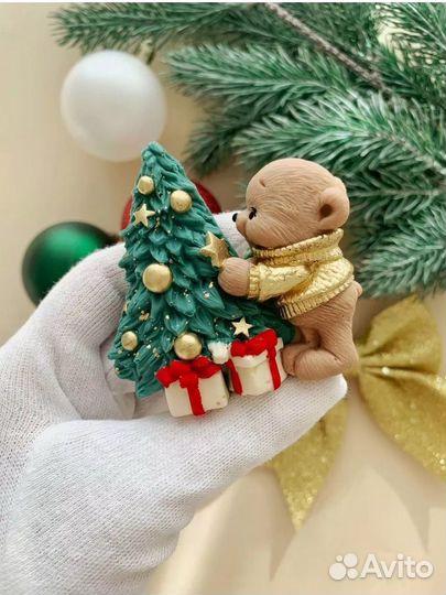 Молд силиконовый для шоколада мишка