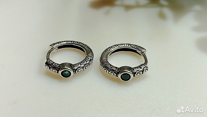 Серьги и кольцо (тибетское серебро)