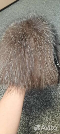 Шапка меховая чернобурка