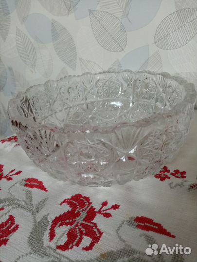 Салатник хрустальный большой СССР