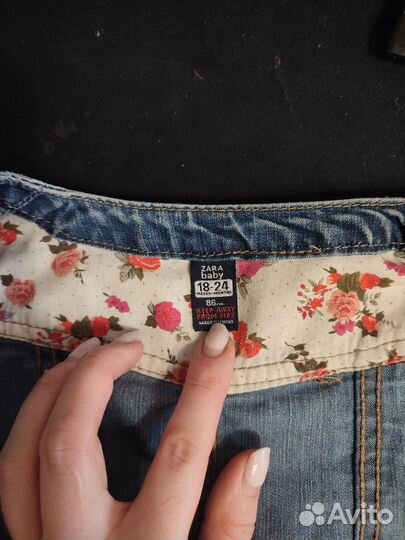 Джинсовая куртка zara 92