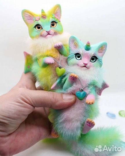 Котодракон игрушка коллекционная Ooak в наличии