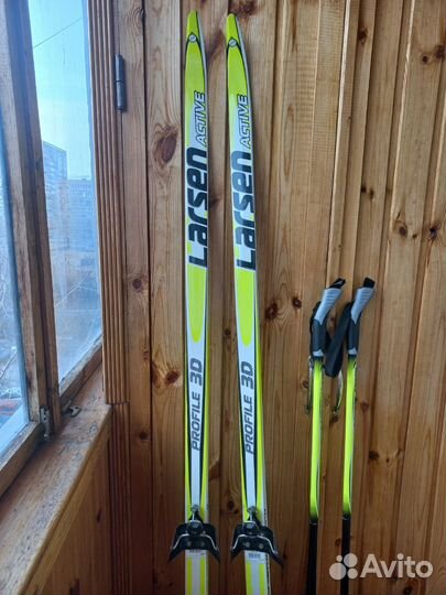 Беговые лыжи Larsen Active 3D 180 см Палки Ботинки