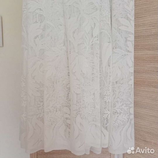 Тюль белый б/у