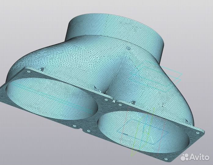 Переходник (фланец) под гофру для асика